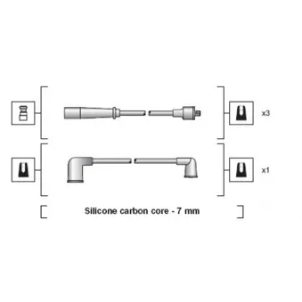 Kit de câbles d'allumage MAGNETI MARELLI 941318111165