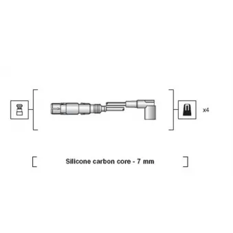 Kit de câbles d'allumage MAGNETI MARELLI 941318111163