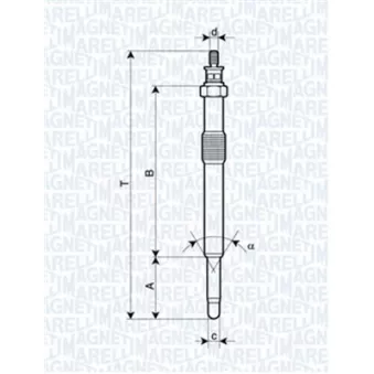 Bougie de préchauffage MAGNETI MARELLI 062900049304