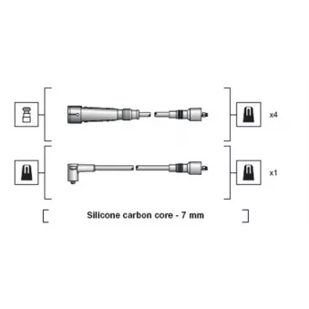 Kit de câbles d'allumage MAGNETI MARELLI 941318111111