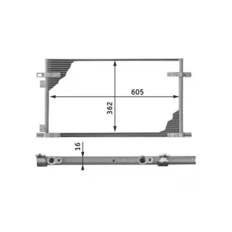 Condenseur, climatisation MAGNETI MARELLI 350203609000