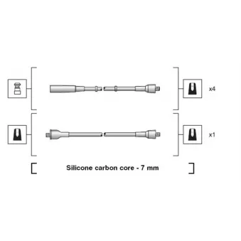 Kit de câbles d'allumage MAGNETI MARELLI 941318111206