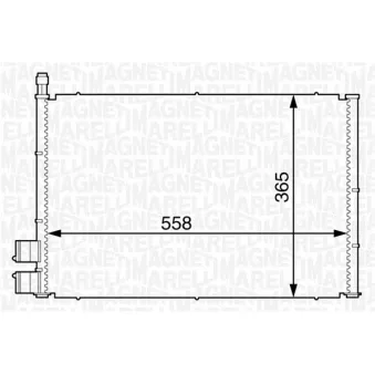 Condenseur, climatisation MAGNETI MARELLI 350203605000
