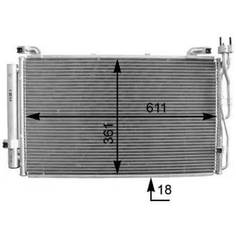 Condenseur, climatisation MAGNETI MARELLI 350203610000