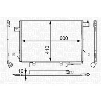 Condenseur, climatisation MAGNETI MARELLI 350203606000