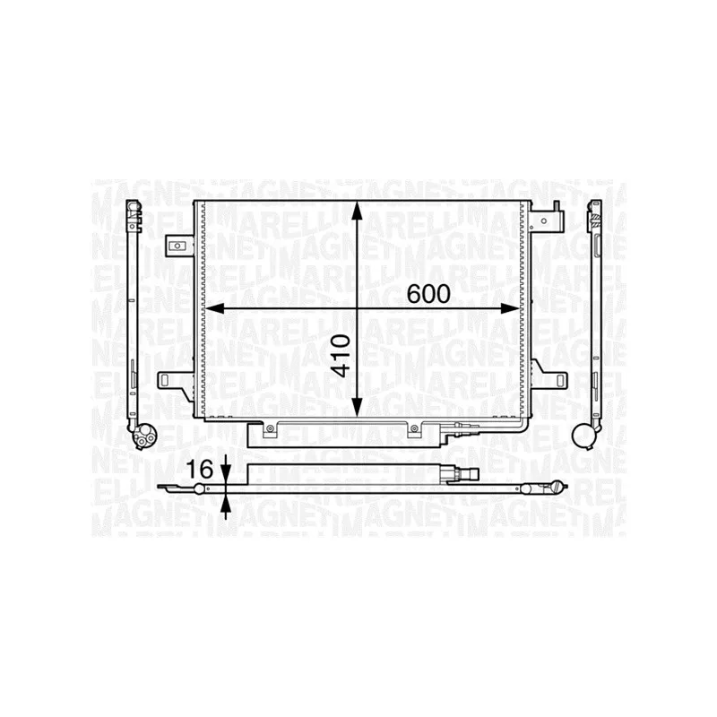 Condenseur, climatisation MAGNETI MARELLI 350203606000
