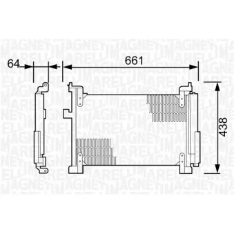 Condenseur, climatisation MAGNETI MARELLI 350203498000