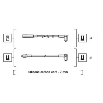 Kit de câbles d'allumage MAGNETI MARELLI 941318111212
