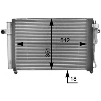 Condenseur, climatisation MAGNETI MARELLI 350203612000