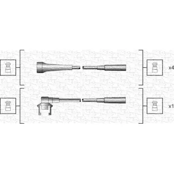 Kit de câbles d'allumage MAGNETI MARELLI 941318111145