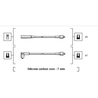 Kit de câbles d'allumage MAGNETI MARELLI 941318111213