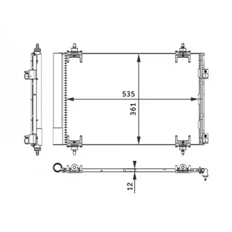 Condenseur, climatisation MAGNETI MARELLI 350203602000
