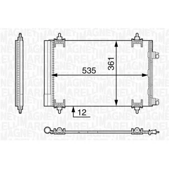 Condenseur, climatisation MAGNETI MARELLI 350203603000