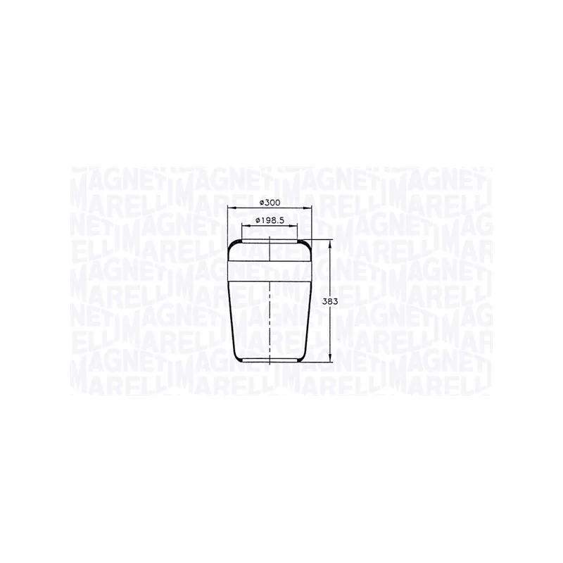 Ressort pneumatique, suspension pneumatique MAGNETI MARELLI 030607020015