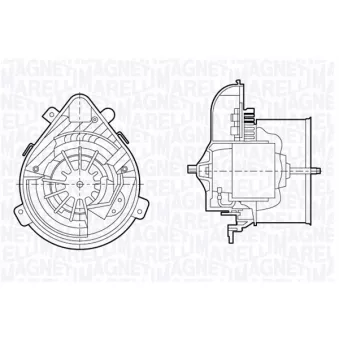 Pulseur d'air habitacle avant gauche MAGNETI MARELLI 069412694010