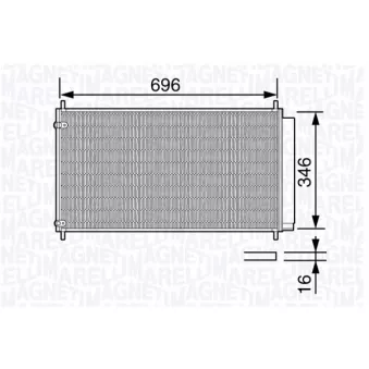 Condenseur, climatisation MAGNETI MARELLI 350203685000