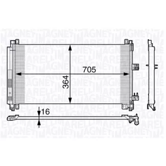 Condenseur, climatisation MAGNETI MARELLI 350203724000