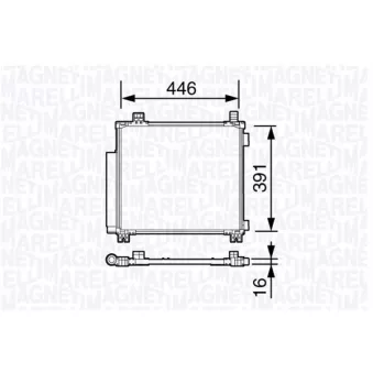 Condenseur, climatisation MAGNETI MARELLI 350203696000