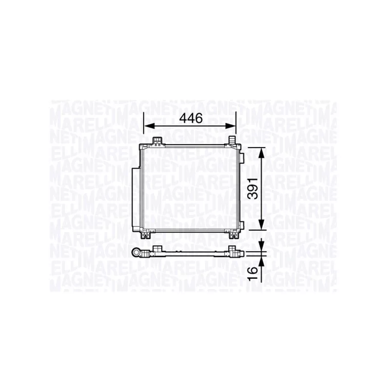 Condenseur, climatisation MAGNETI MARELLI 350203696000
