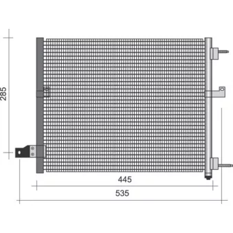 Condenseur, climatisation MAGNETI MARELLI 350203434000