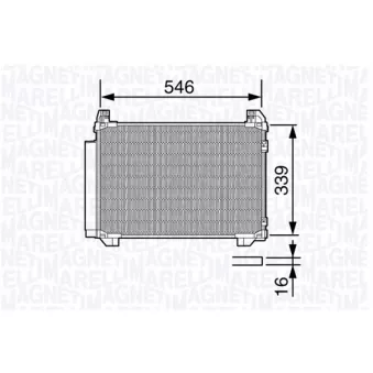 Condenseur, climatisation MAGNETI MARELLI 350203687000