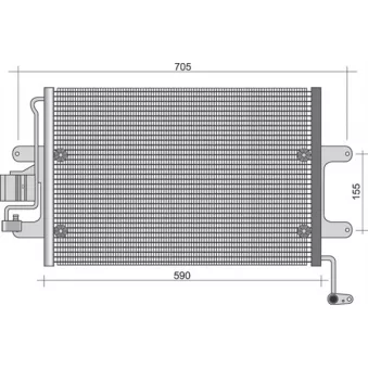 Condenseur, climatisation MAGNETI MARELLI 350203435000