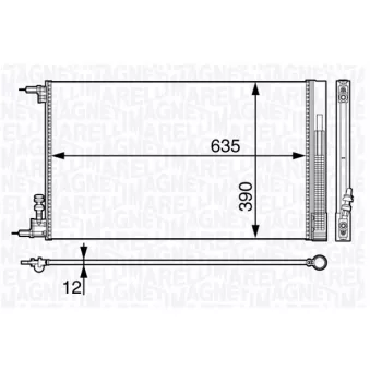 Condenseur, climatisation MAGNETI MARELLI 350203713000