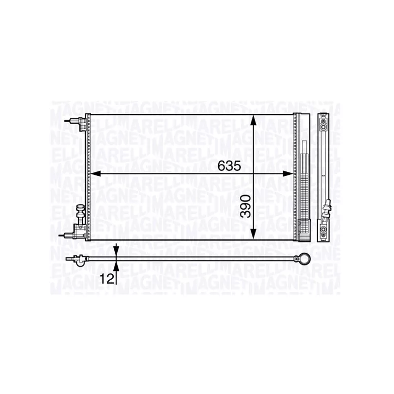 Condenseur, climatisation MAGNETI MARELLI 350203713000