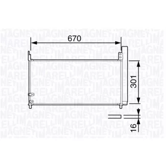 Condenseur, climatisation MAGNETI MARELLI 350203694000
