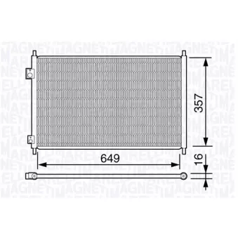 Condenseur, climatisation MAGNETI MARELLI 350203665000