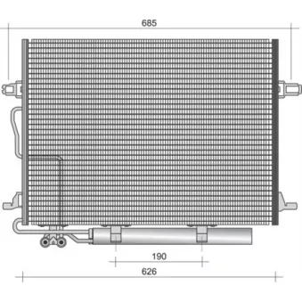 Condenseur, climatisation MAGNETI MARELLI 350203438000