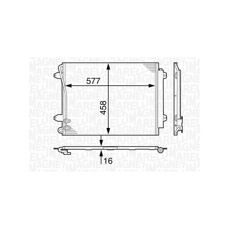 Condenseur, climatisation MAGNETI MARELLI 350203634000