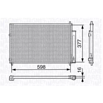 Condenseur, climatisation MAGNETI MARELLI 350203677000
