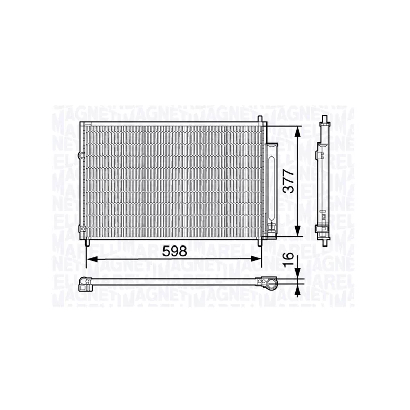 Condenseur, climatisation MAGNETI MARELLI 350203677000