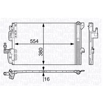 Condenseur, climatisation MAGNETI MARELLI 350203726000
