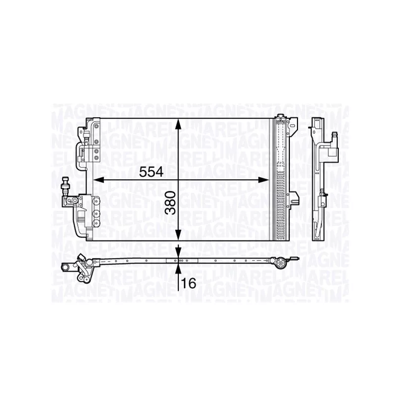 Condenseur, climatisation MAGNETI MARELLI 350203726000
