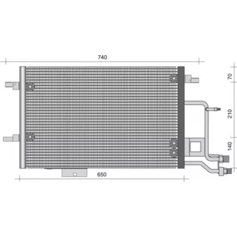 Condenseur, climatisation MAGNETI MARELLI 350203493000
