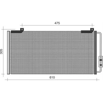 Condenseur, climatisation MAGNETI MARELLI 350203447000