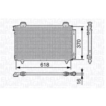 Condenseur, climatisation MAGNETI MARELLI 350203679000