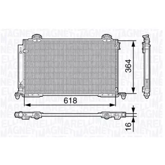 Condenseur, climatisation MAGNETI MARELLI 350203681000