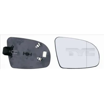 Verre de rétroviseur, rétroviseur extérieur TYC 325-0126-1