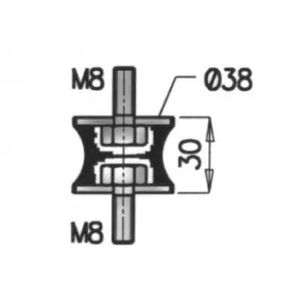 Bandes de caoutchouc, échappement DINEX 21822