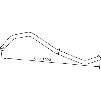 Tuyau d'échappement DINEX 28666