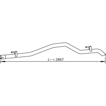 Tuyau d'échappement DINEX 53700