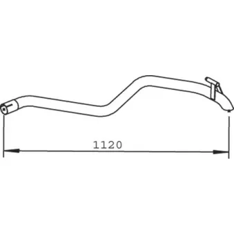 Tuyau d'échappement DINEX 54614