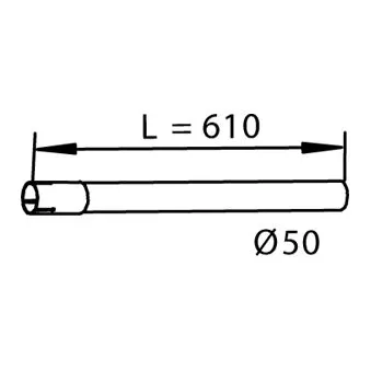 Tuyau d'échappement DINEX 54612