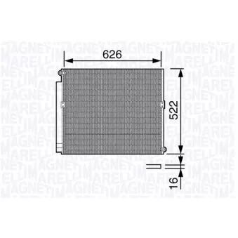 Condenseur, climatisation MAGNETI MARELLI 350203684000
