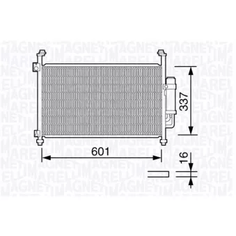 Condenseur, climatisation MAGNETI MARELLI 350203664000