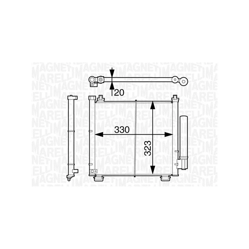 Condenseur, climatisation MAGNETI MARELLI 350203630000
