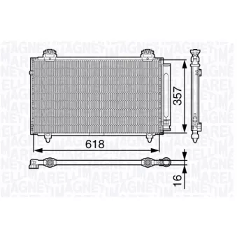 Condenseur, climatisation MAGNETI MARELLI 350203675000